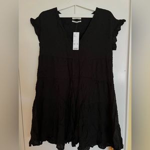 Urban Outfitters Black Tiered Babydoll Dress